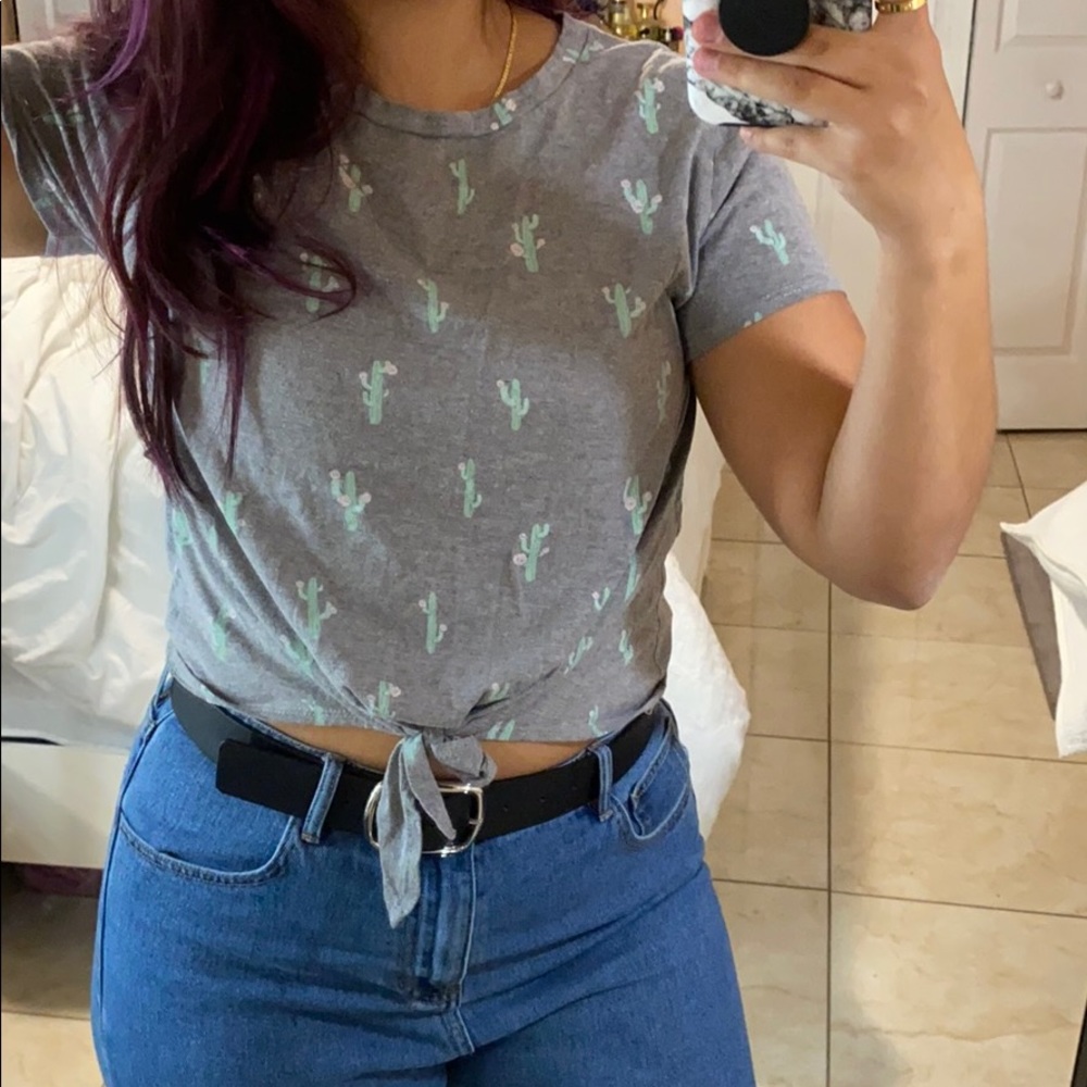 CUTE CACTUS TIE TEE